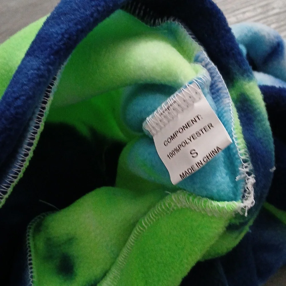 Dog  Tie-Dye Fleece Winter Dog Coats  Set of 2 Sz S NWOT